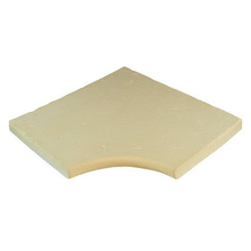 Margelle en pierre reconstituée plate angle rentrant 30 x 30 x 2,5 cm camel
