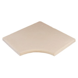 Margelle en pierre reconstituée plate angle rentrant 30 x 30 x 2,5 cm ocre