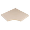 Margelle en pierre reconstituée plate angle rentrant 30 x 30 x 2,5 cm ocre