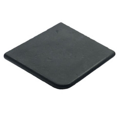 Margelle en pierre reconstituée plate angle sortant 30 x 30 x 2,5 cm gris anthracite