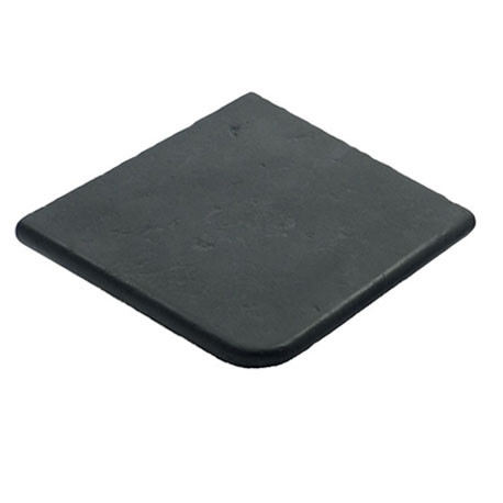 Margelle en pierre reconstituée plate angle sortant 30 x 30 x 2,5 cm gris anthracite Margelle en pierre reconstituée plate angle sortant 30 x 30 x 2,5 cm gris anthracite