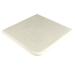 Margelle en pierre reconstituée plate angle sortant 30 x 30 x 2,5 cm blanc