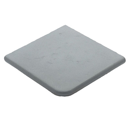 Margelle en pierre reconstituée plate angle sortant 30 x 30 x 2,5 cm gris clair