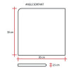 Margelle en pierre reconstituée plate angle sortant 30 x 30 x 2,5 cm camel