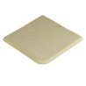 Margelle en pierre reconstituée plate angle sortant 30 x 30 x 2,5 cm camel