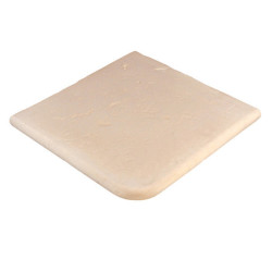 Margelle en pierre reconstituée plate angle sortant 30 x 30 x 2,5 cm ocre