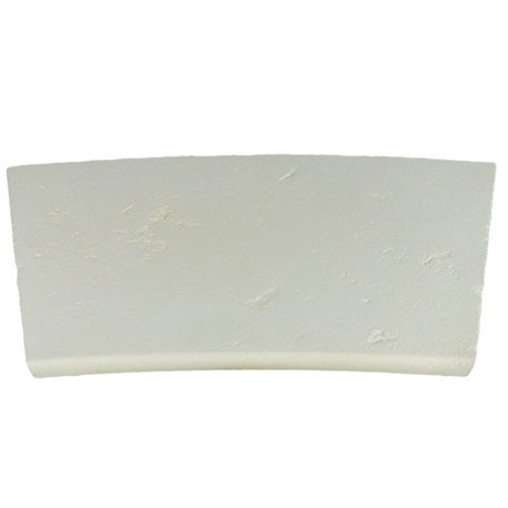 Margelle en pierre reconstituée plate courbe 38 x 30 x 2,5 cm blanc