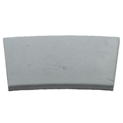 Margelle en pierre reconstituée plate courbe 38 x 30 x 2,5 cm gris clair