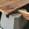 Plot de terrasse en béton 24 x 24 x 10 cm gris