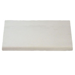 Margelle en pierre reconstituée plate droite 50 x 33 x 4 cm blanc