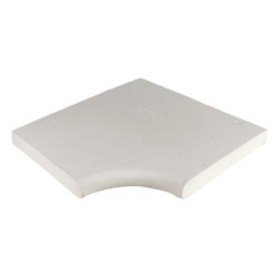 Margelle en pierre reconstituée plate angle rentrant 33 x 33 x 4 cm blanc