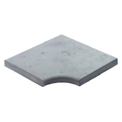 Margelle en pierre reconstituée plate angle rentrant 33 x 33 x 4 cm gris clair