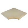 Margelle en pierre reconstituée plate angle rentrant 33 x 33 x 4 cm camel nuancé