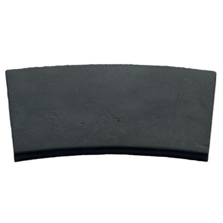 Margelle en pierre reconstituée plate courbe 47 x 33 x 4 cm gris anthracite Margelle en pierre reconstituée plate courbe 47 x 33 x 4 cm gris anthracite