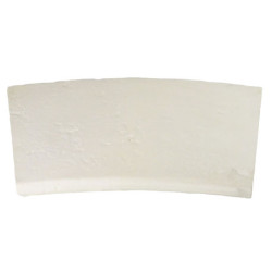 Margelle en pierre reconstituée plate courbe 47 x 33 x 4 cm blanc