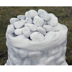 Galets de marbre blanc 40/60 mm