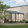 Pergola Harmonie adossée en alu Anthracite – 3 x 4,2 m - 12.6m² – Toit en Polycarbonate