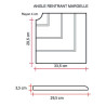 Margelle en pierre reconstituée aspect bois angle rentrant 33,5 x 33,5 x 3,5 cm