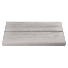 Margelle en pierre reconstituée droite aspect bois blanchi 50 x 29,5 x 3,5 cm