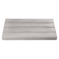 Margelle en pierre reconstituée droite aspect bois blanchi 50 x 29,5 x 3,5 cm