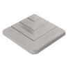 Margelle en pierre reconstituée angle sortant aspect bois blanchi 29,5 x 29,5 x 3,5 cm