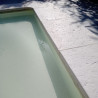Margelle de piscine en pierre reconstituée bouchardée plate droite 60 x 40 x 4 cm blanc