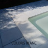 Margelle de piscine en pierre reconstituée bouchardée plate angle rentrant 40 x 40 x 4 cm ocre