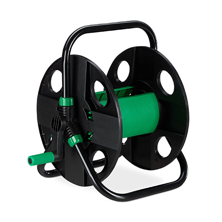 Dévidoir pour tuyau d’arrosage avec châssis en acier – 43 x 30 x 39 cm - Vert Dévidoir pour tuyau d’arrosage avec châssis en acier – 43 x 30 x 39 cm - Vert