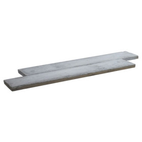 Lame de Terrasse en Pierre Reconstituée Planche 100 x 20 x 3 cm Bois Blanchi