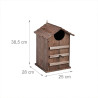 Nichoir de jardin pour chouettes en bois – 25 x 28 x 38,5 cm