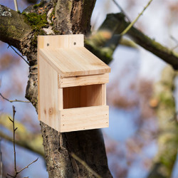 Nichoir à oiseaux Rouge-gorge semi ouvert en bois – 12 x 15,5 x 20 cm