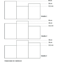 Bordure de jardin en pierre reconstituée planche apparence bois foncé 60 x 3 x 30 cm