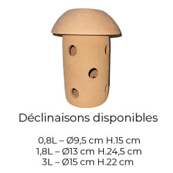 Lombricomposteur en terre cuite à enterrer – Contenance 0,8L – Ø9,5 cm H.15 cm