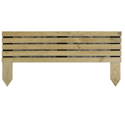 Bordure de jardin en bois à planter  - L.100 x H.26/46 cm - Ep.2,8 cm