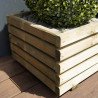 Jardinière rectangulaire avec film de protection PIN - Contenance 64 L - 80 x 40 x 28 cm