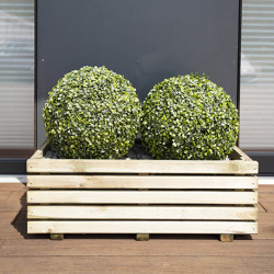 Jardinière rectangulaire avec film de protection PIN - Contenance 64 L - 80 x 40 x 28 cm