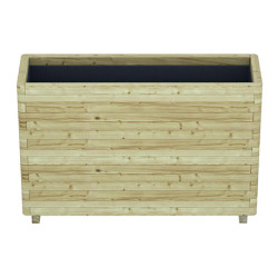 Jardinière haute en bois avec géotextile PIN - Contenance 70 L - 120 x 35 x 80 cm