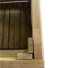 Jardinière en bois carrée avec film de protection PIN - Contenance 104 L - 50 x 50 x 50 cm