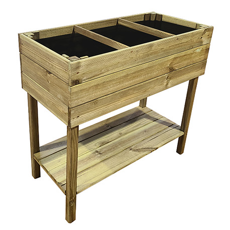 Carré potager sur pieds en bois – Contenance : 70 L - 80 x 40 x 80 cm