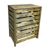 Composteur en bois avec double ouvertures PIN - Contenance 340 L - 80 x 50 x 100 cm