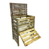 Composteur en bois avec double ouvertures PIN - Contenance 340 L - 80 x 50 x 100 cm