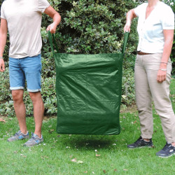 Sac à déchets jardinage double toile tissée Polypropylène - 220 L - 55 x 55 x 75 cm