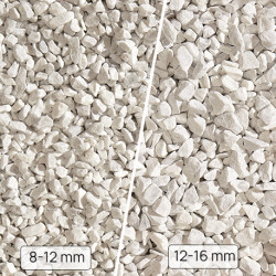 Graviers concassés marbre blanc carrare 8-12 mm - Sac de 20 kg