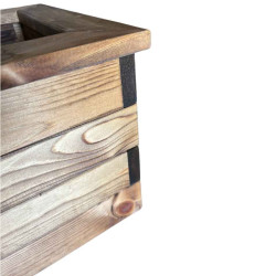 Jardinière en bois rectangulaire séquoia 78,5 x 38,5 x 31,5 cm