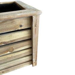 Jardinière en bois carrée 50 x 50 x 50 cm