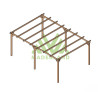 Pergola autoportante Barcelona en bois massif traité autoclave de 18 m² - 6 x 3 m – Sans toiture