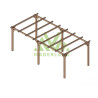 Pergola autoportante Barcelona en bois massif traité autoclave de 25,2 m² - 6 x 4,2 m – Sans toiture