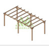Pergola autoportante Madrid en bois massif traité autoclave de 18 m² - 6 x 3 m – Sans toiture