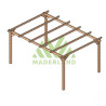 Pergola autoportante Madrid en bois massif traité autoclave de 12,6 m² - 4,2 x 3 m – Sans toiture