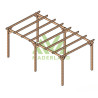 Pergola autoportante Cambados en bois massif traité autoclave de 15,3 m² - 5,1 x 3 m – Sans toiture